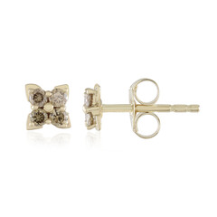 Pendientes en oro con Diamante champán I2 (de Melo)
