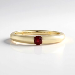 Anello in oro con Rubino Tanzania (de Melo Gold)