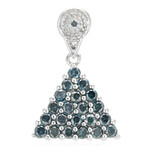 Fancy Diamond Silver Pendant