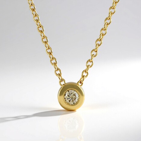 Collier en argent et Diamant chocolat I2