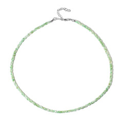 Chrysoprase Silver Necklace