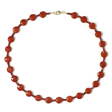Collier en argent et Jaspe sanguin