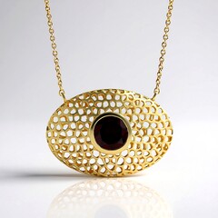 Collana in oro con Rodolite