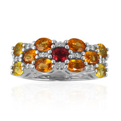 Anello in argento con Zaffiro Fancy