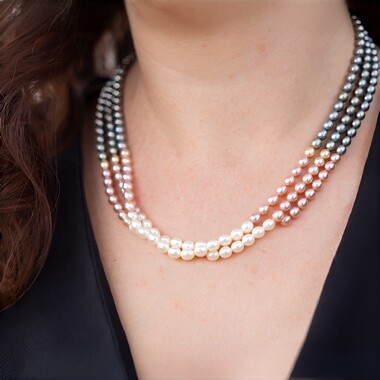 Collar en plata con Perla blanca Freshwater