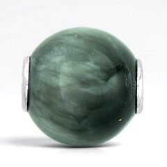 Ciondolo in argento con Quarzo Antracite Occhio di Gatto (MONOSONO COLLECTION)