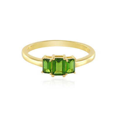 Anello in argento con Diopside Russo