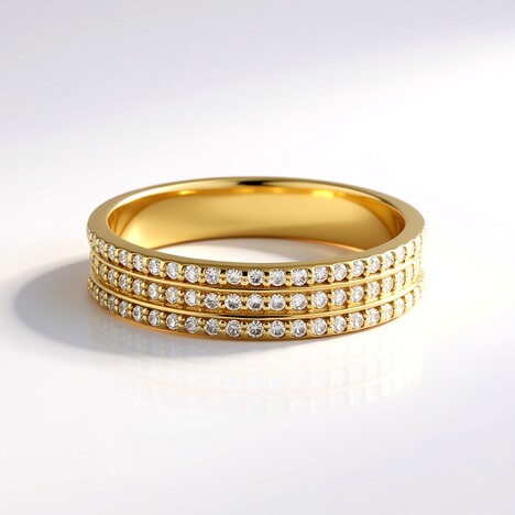 Anello in oro con Diamante IF (G) (de Melo Gold)