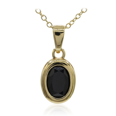 Collana in argento con Zaffiro Nero