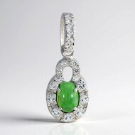 Colgante en plata con Crisoprasa imperial