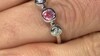 Bague en argent et Saphir Padparadscha