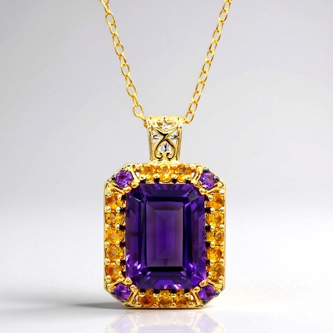 Collana in argento con Ametista (Gems en Vogue)