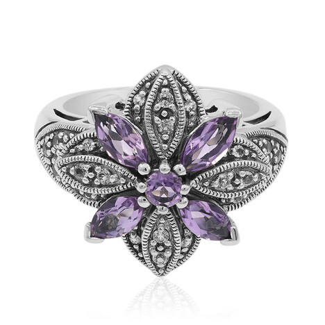 Anello in argento con Ametista