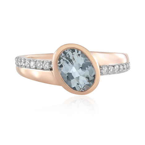 Anello in argento con Acquamarina Brasiliana