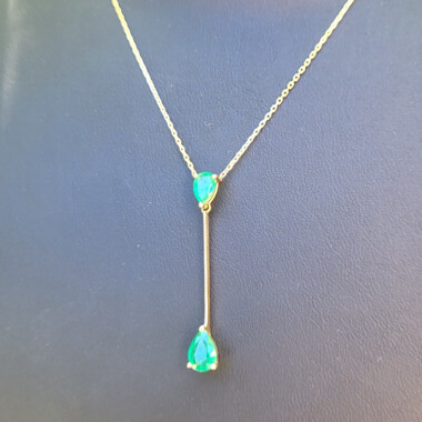 Collar en oro con Esmeralda de Zambia AAA