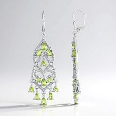 Orecchini in argento con Peridoto