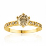 Bague en or et Diamant rose de France VS1 d'Argyle (Annette)