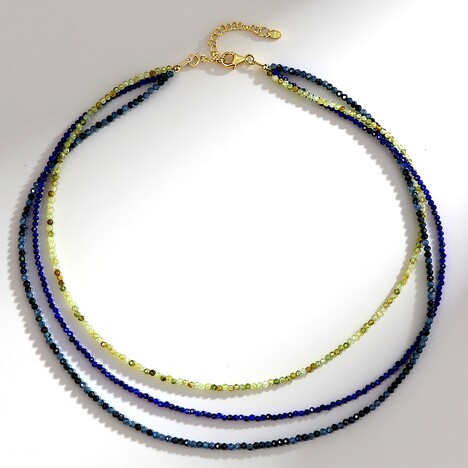 Collana in argento con Grossularia