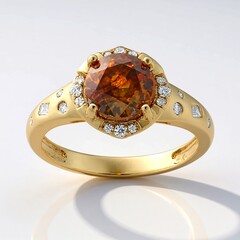 Anello in oro con Sfalerite (CIRARI)