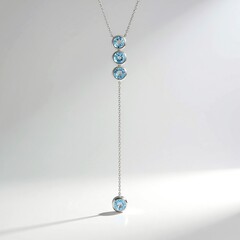 Collana in argento con Topazio Blu Svizzero (de Melo Essence)