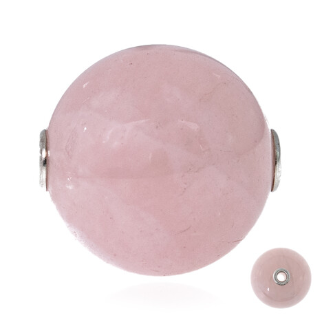 Ciondolo in argento con Quarzo Rosa (MONOSONO COLLECTION)