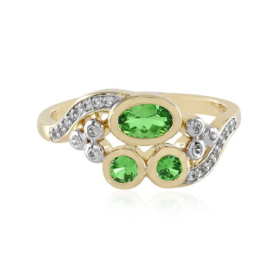Anello in oro con Tsavorite della Tanzania (D'vyere)