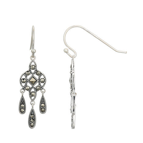 Markasit-Silberohrringe