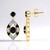 Boucles d'oreilles en argent et Spinelle noir