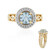 Zilveren ring met een hemel-blauwe topaas