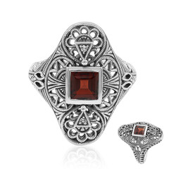 Mosambik-Granat-Silberring