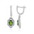 Russian Diopside Silver Earrings