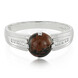 Bague pour homme en argent et Obsidienne acajou