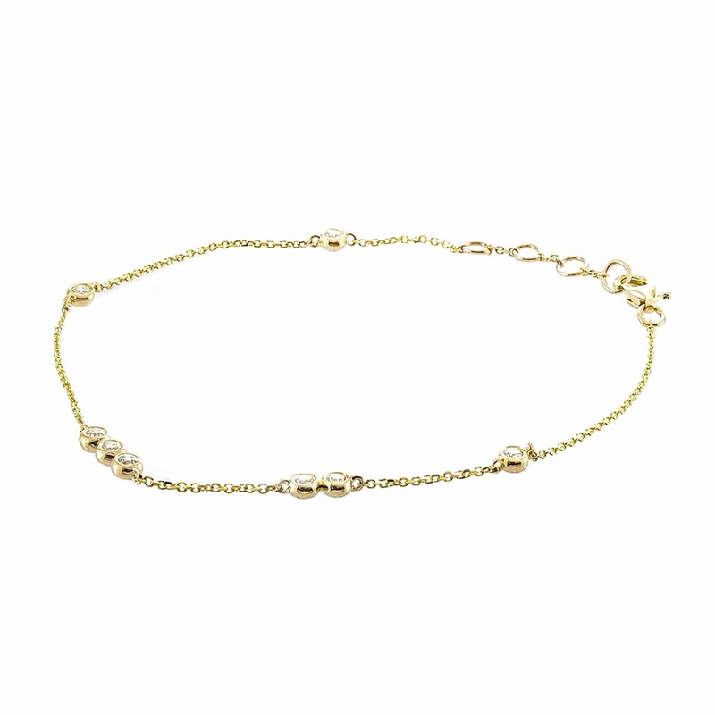 Bracelet en or avec diamants brillants