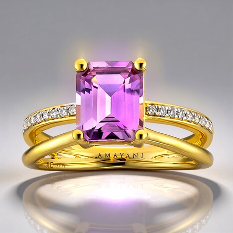 Anello in oro con Diasporo Rosa (AMAYANI)