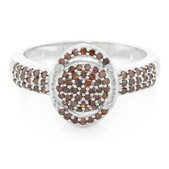 Anello placcato in platino con Diamante Fancy