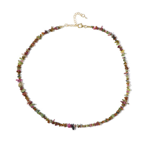 Zilveren halsketting met toermalijnen