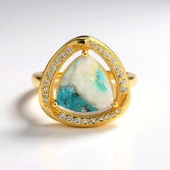 Anello in argento con Mosaico turchese