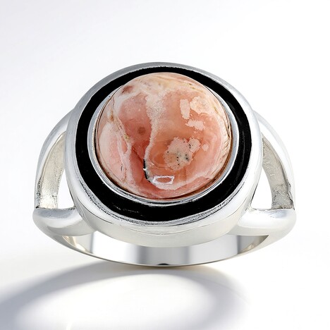 Anello in argento con Rodocrosite (Jones Lee)