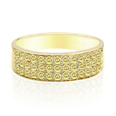 SI Kanariengelber Brillant-Goldring (Annette)