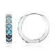 Boucles d'oreilles en argent et Topaze bleu ciel