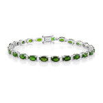 Russischer Diopsid-Silberarmband