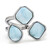 Zilveren ring met een larimar