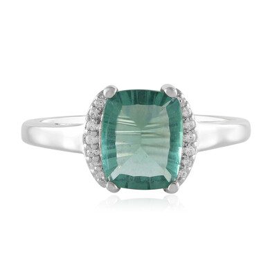 Green Fluorite Silver Ring