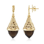 Pendientes en plata con Cuarzo ahumado (Dallas Prince Designs)
