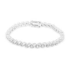 Weißer Topas-Silberarmband