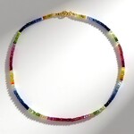 Collana in argento con Zaffiro Fancy (Riya)