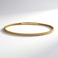 14K SI1 (H) Diamond Gold Bangle (CIRARI)