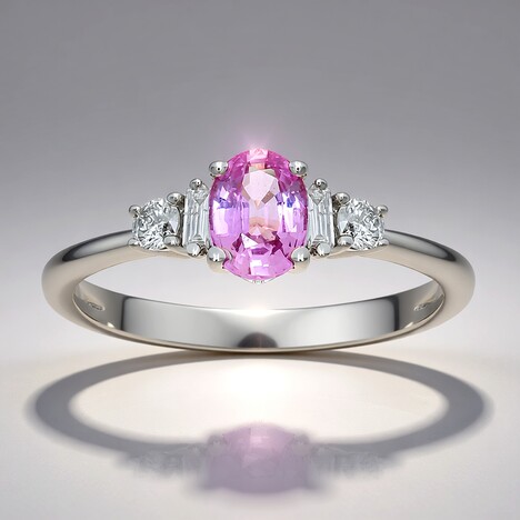 Bague en or et Saphir parme (CIRARI)