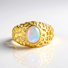 Anello in argento con Opale di Welo (Ornaments by de Melo)