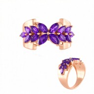 Anello in argento con Ametista Siberiana (de Melo Essence)